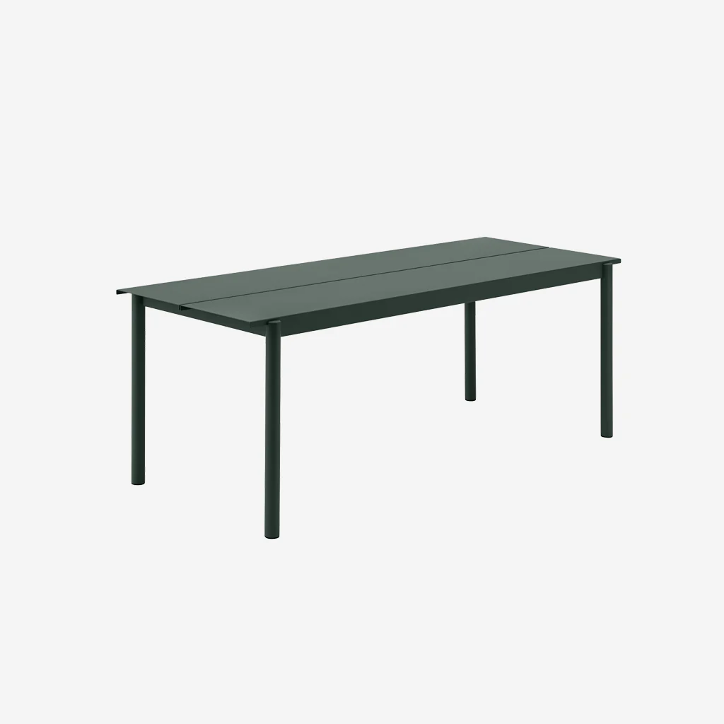 Muuto Linear Steel Table 200cm Dark Green