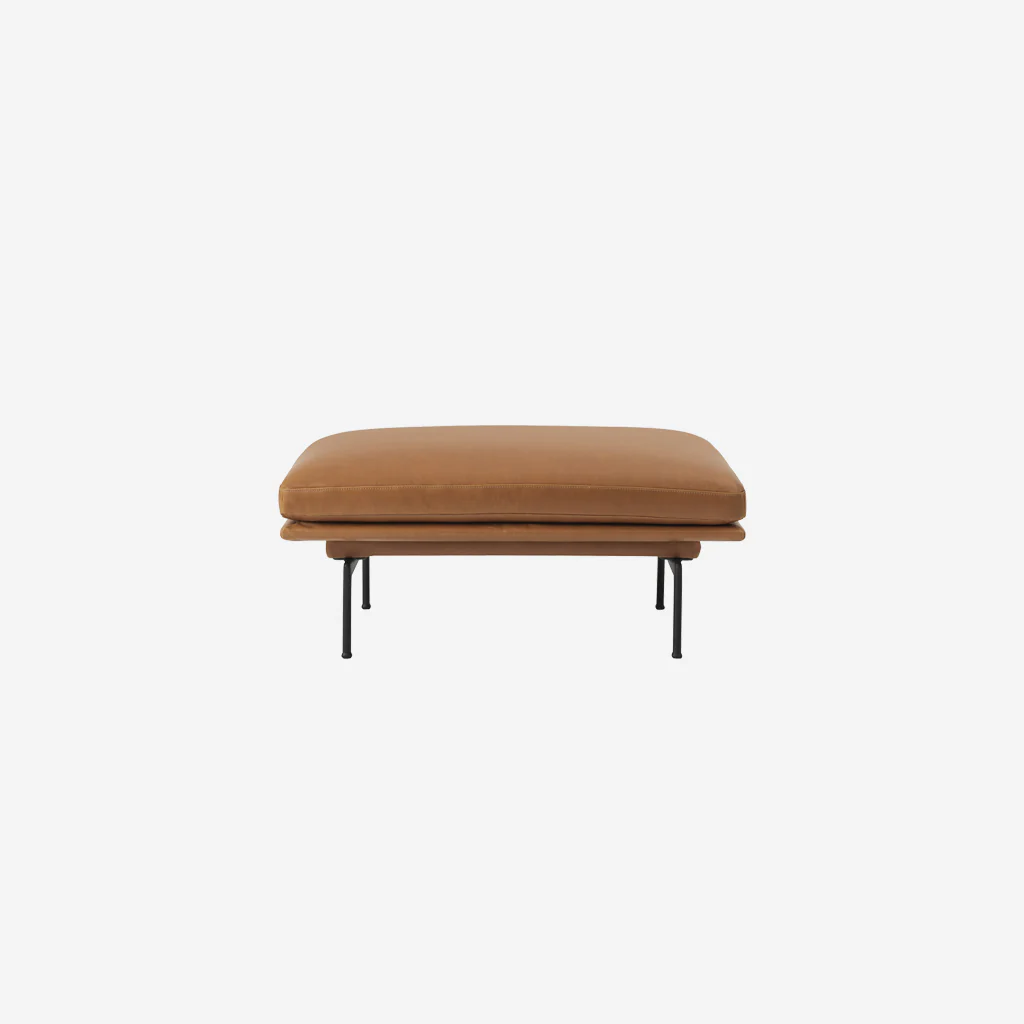 Muuto Outline Pouf Leather Cognac