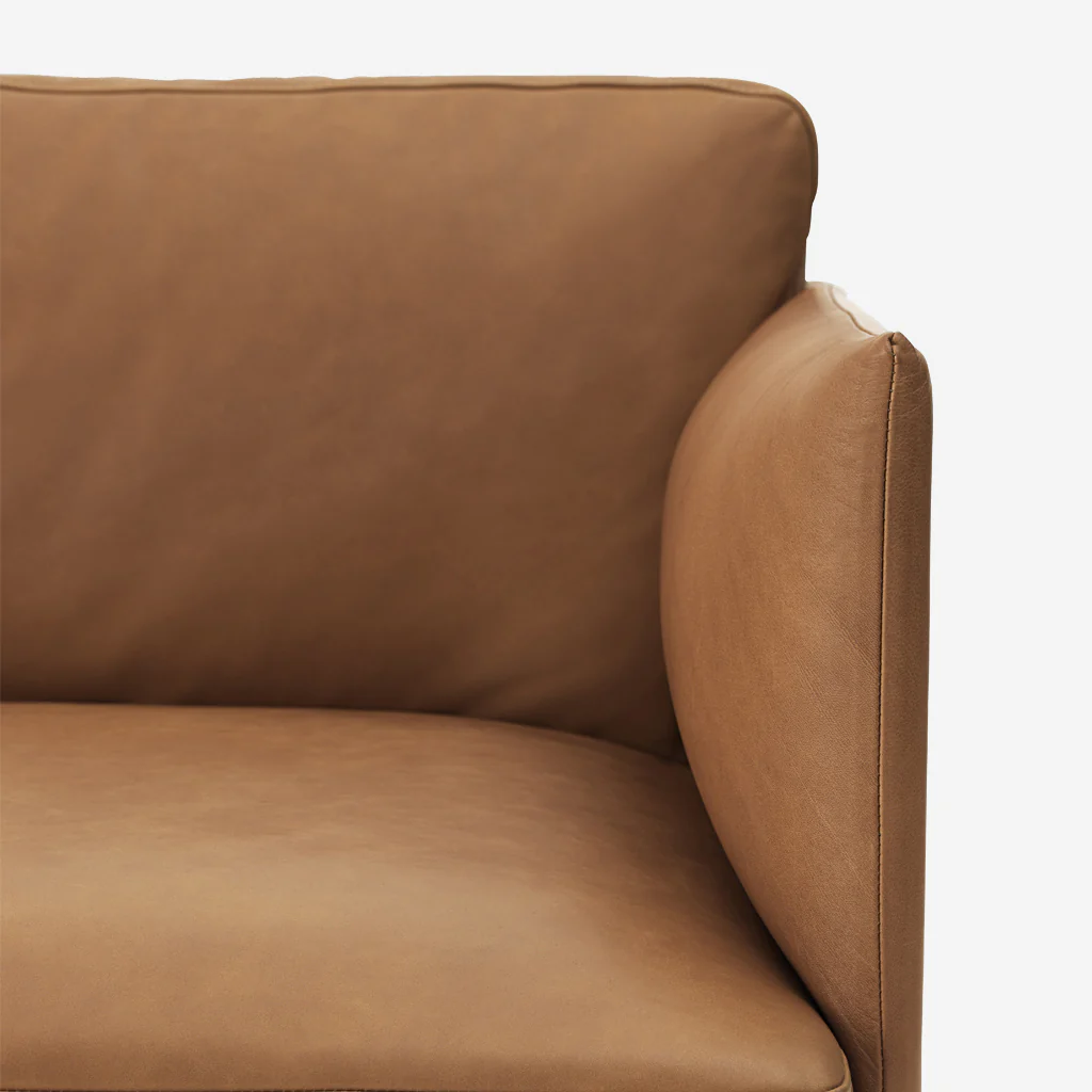 Muuto Outline Sofa 2 Seater Leather Cognac - Image 2