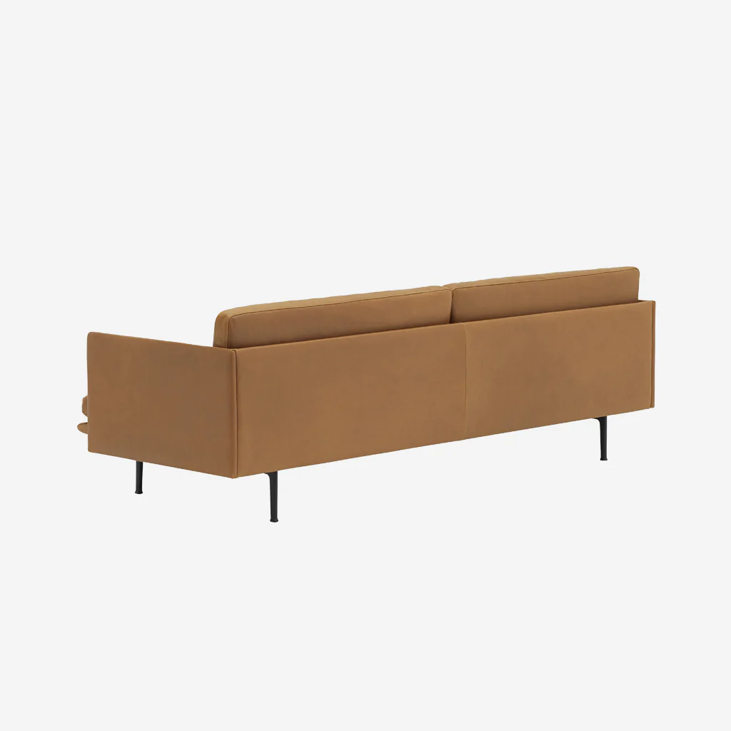 Muuto Outline Sofa 3 Seater Leather Cognac - Image 3