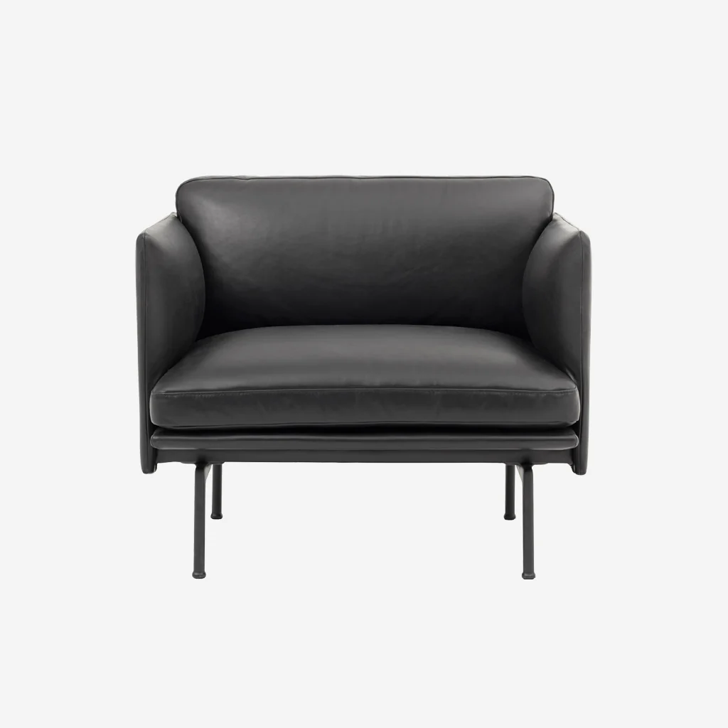 Muuto Outline Studio Chair Leather Black - Image 2