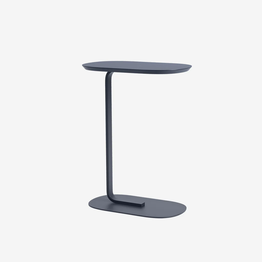 Muuto Relate Side Table Blue Grey H73.5cm