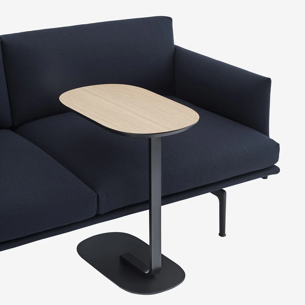 Muuto Relate Side Table Oak/Off-White H60.5cm - Image 2