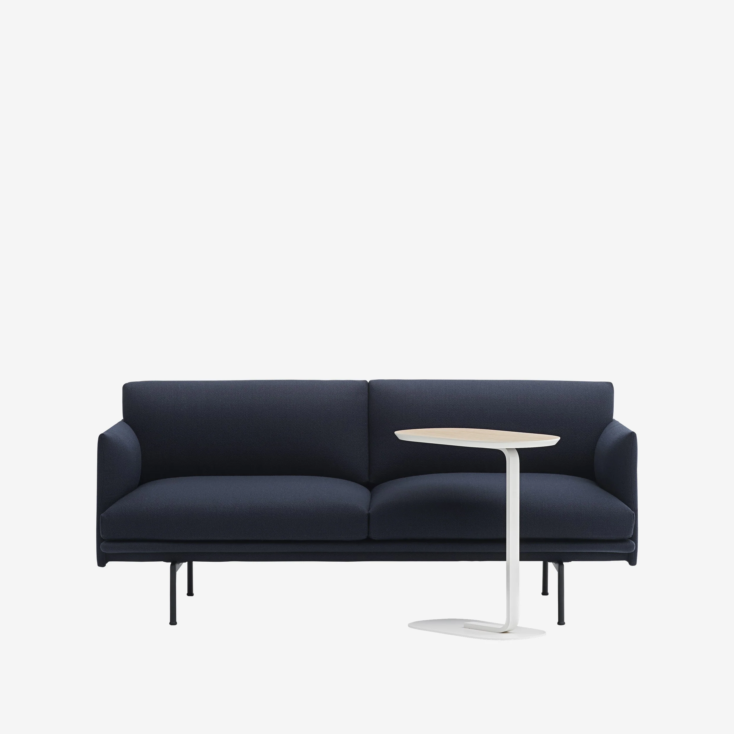 Muuto Relate Side Table Oak/Off-White H60.5cm - Image 4
