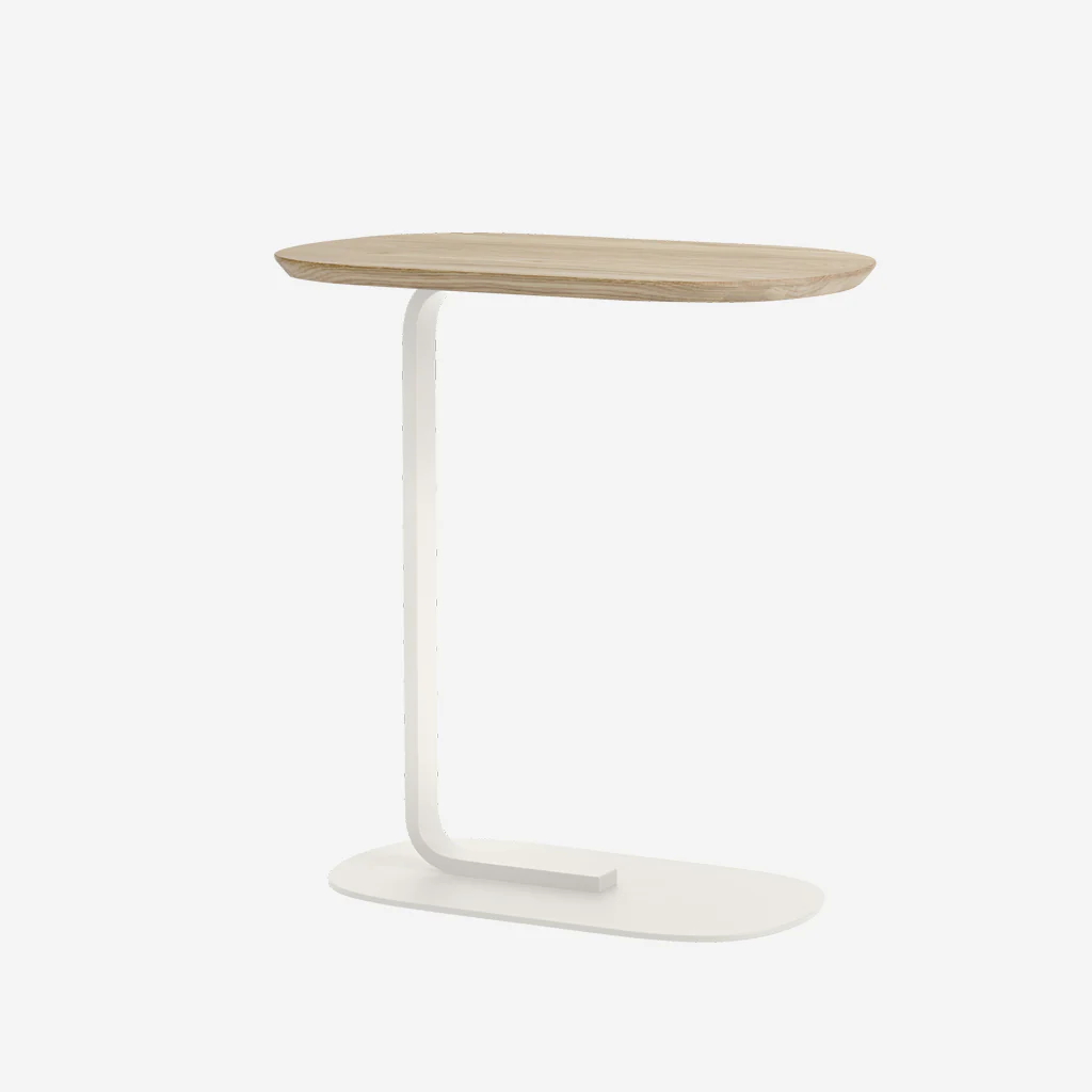 Muuto Relate Side Table Oak/Off-White H60.5cm - Image 5