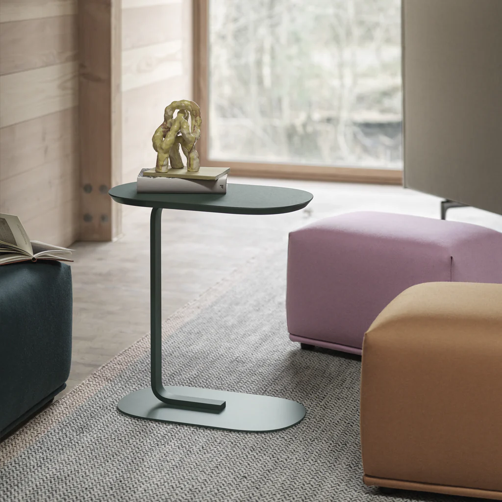 Muuto Relate Side Table Oak/Off-White H60.5cm - Image 9