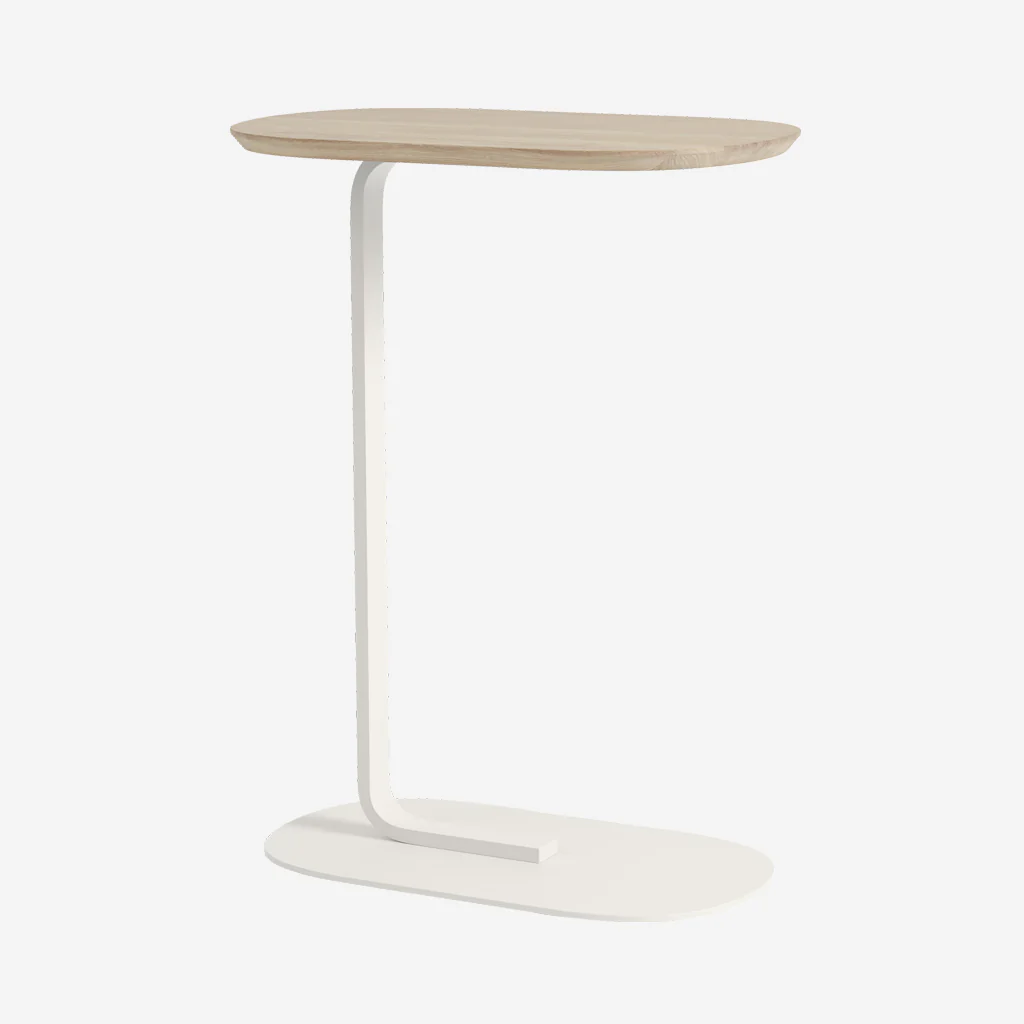 Muuto Relate Side Table Oak/Off-White H73.5cm - Image 8