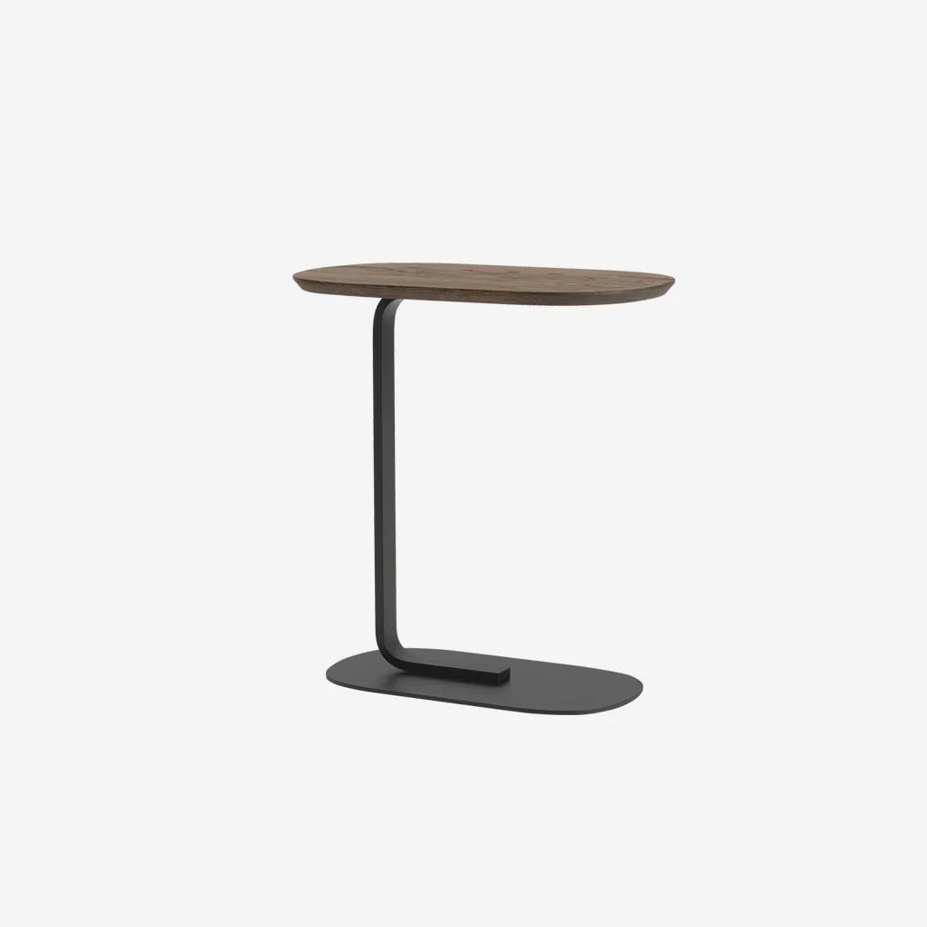 Muuto Relate Side Table Smoked Oak/Black H60.5cm