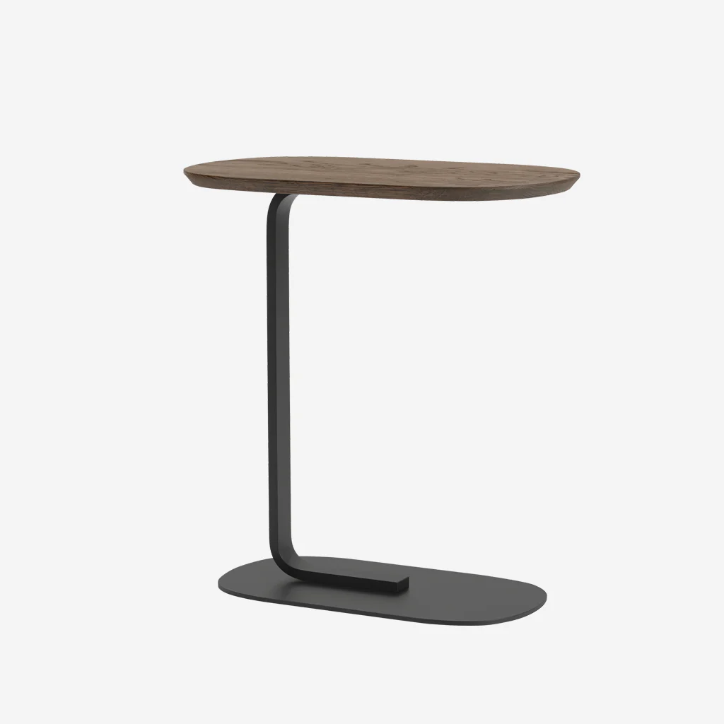 Muuto Relate Side Table Smoked Oak/Black H60.5cm - Image 4