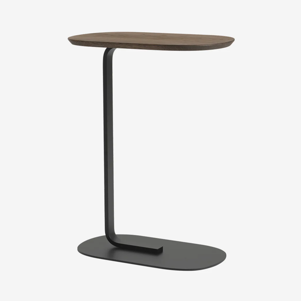 Muuto Relate Side Table Smoked Oak/Black H73.5cm - Image 2