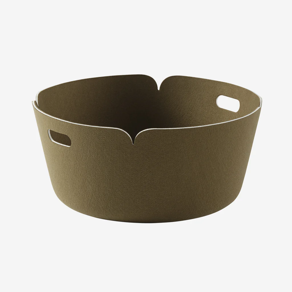 Muuto Restore Round Basket Brown Green - Image 3