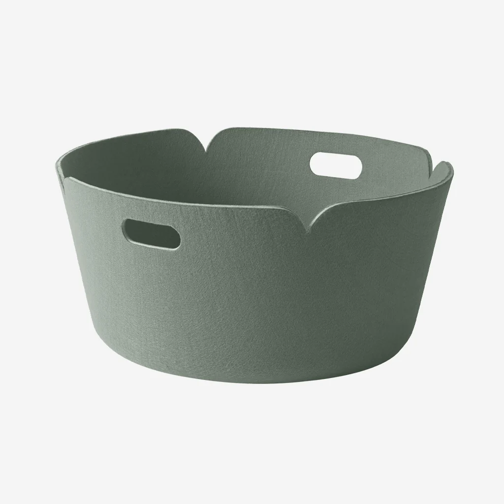 Muuto Restore Round Basket Dusty Green - Image 4