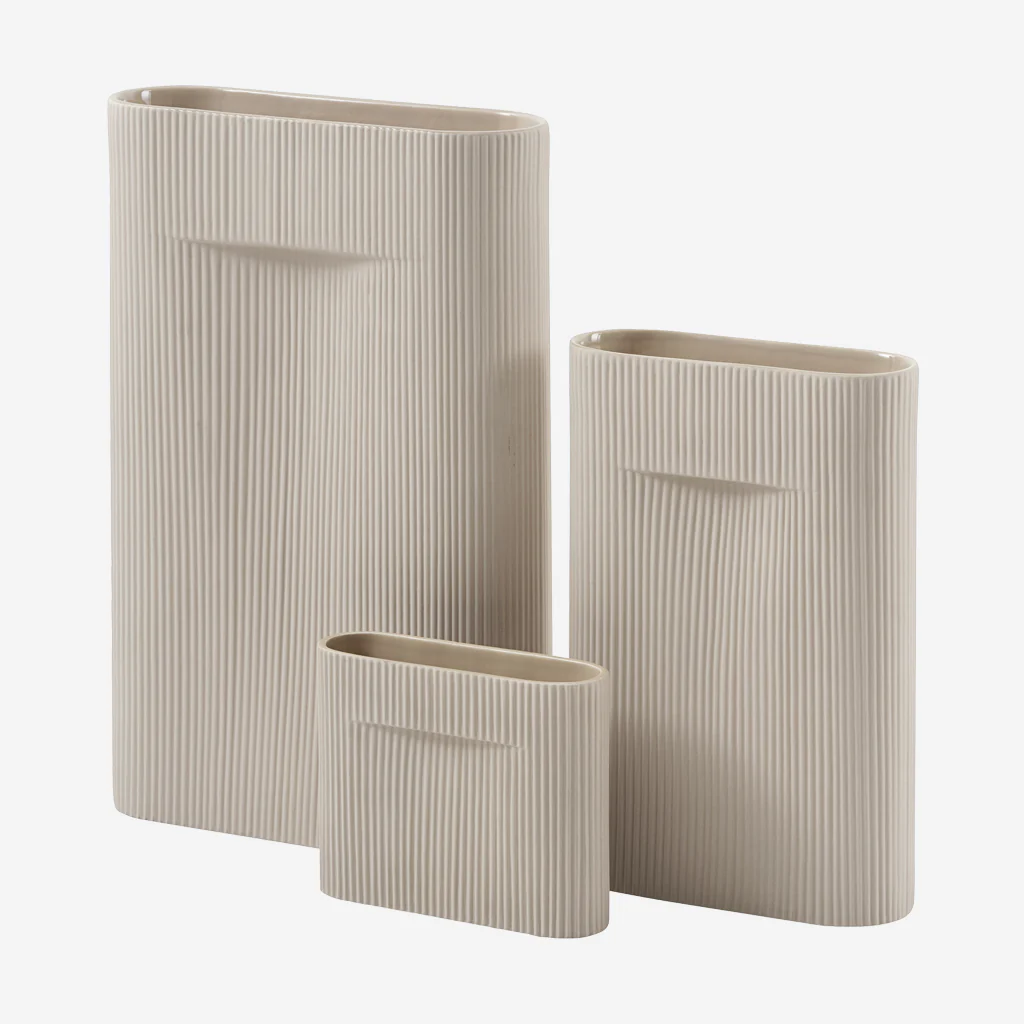 Muuto Ridge Vase Beige Large - Image 5