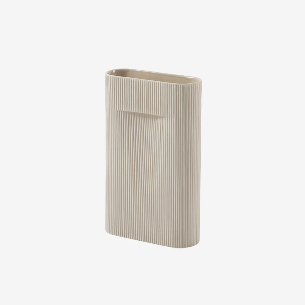 Muuto Ridge Vase Beige Medium - Image 4
