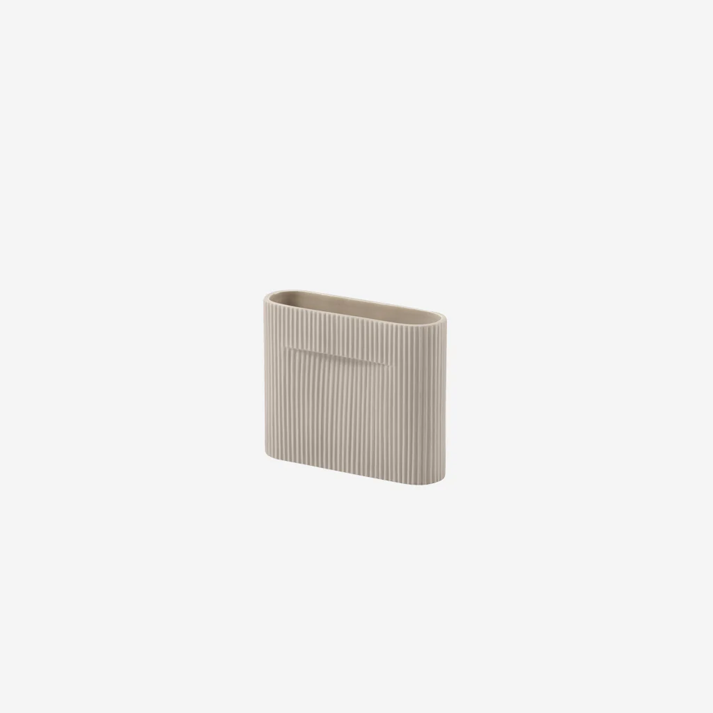 Muuto Ridge Vase Beige Small