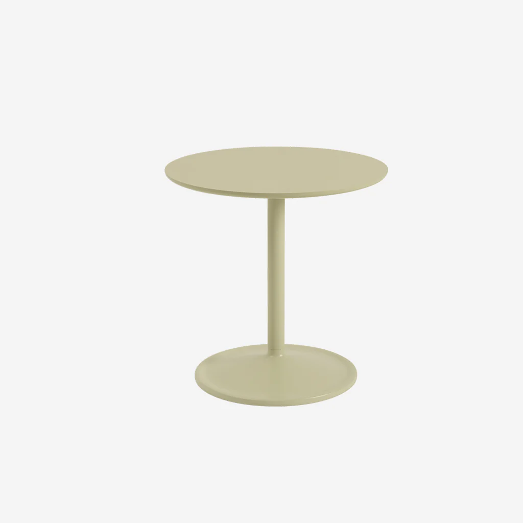 Muuto Soft Side Table Beige Green H48 x Ø48