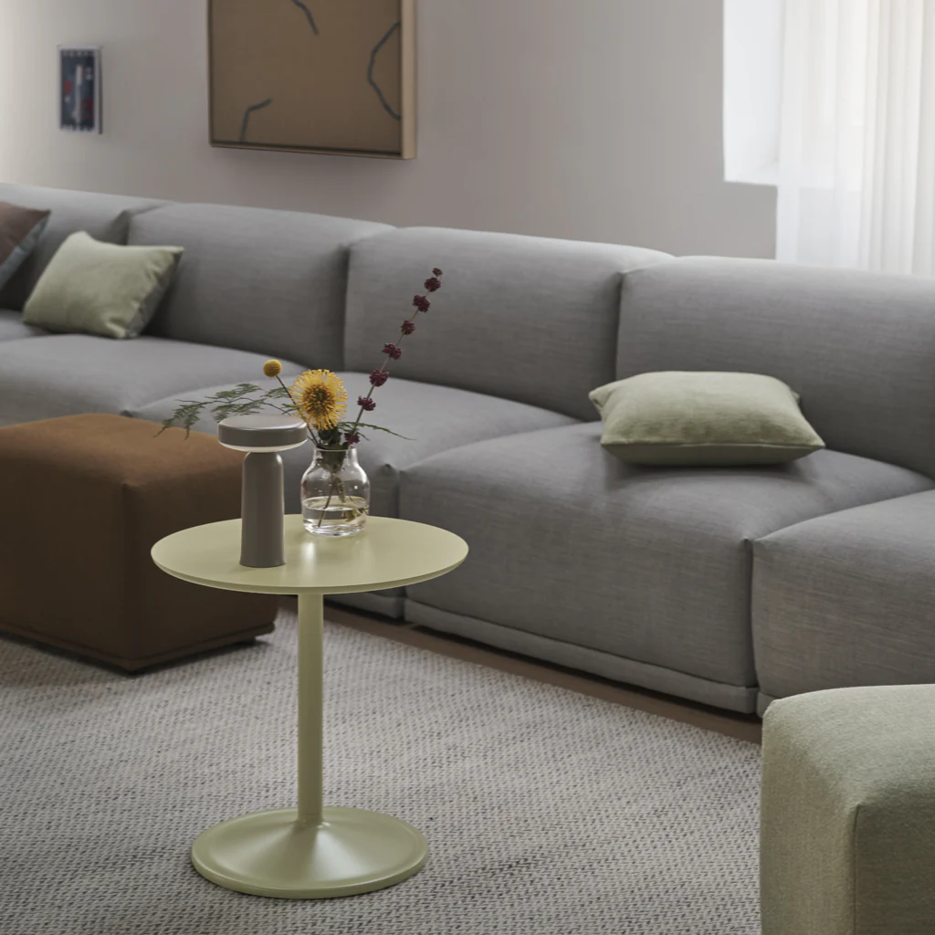 Muuto Soft Side Table Beige Green H40 x Ø48 - Image 2