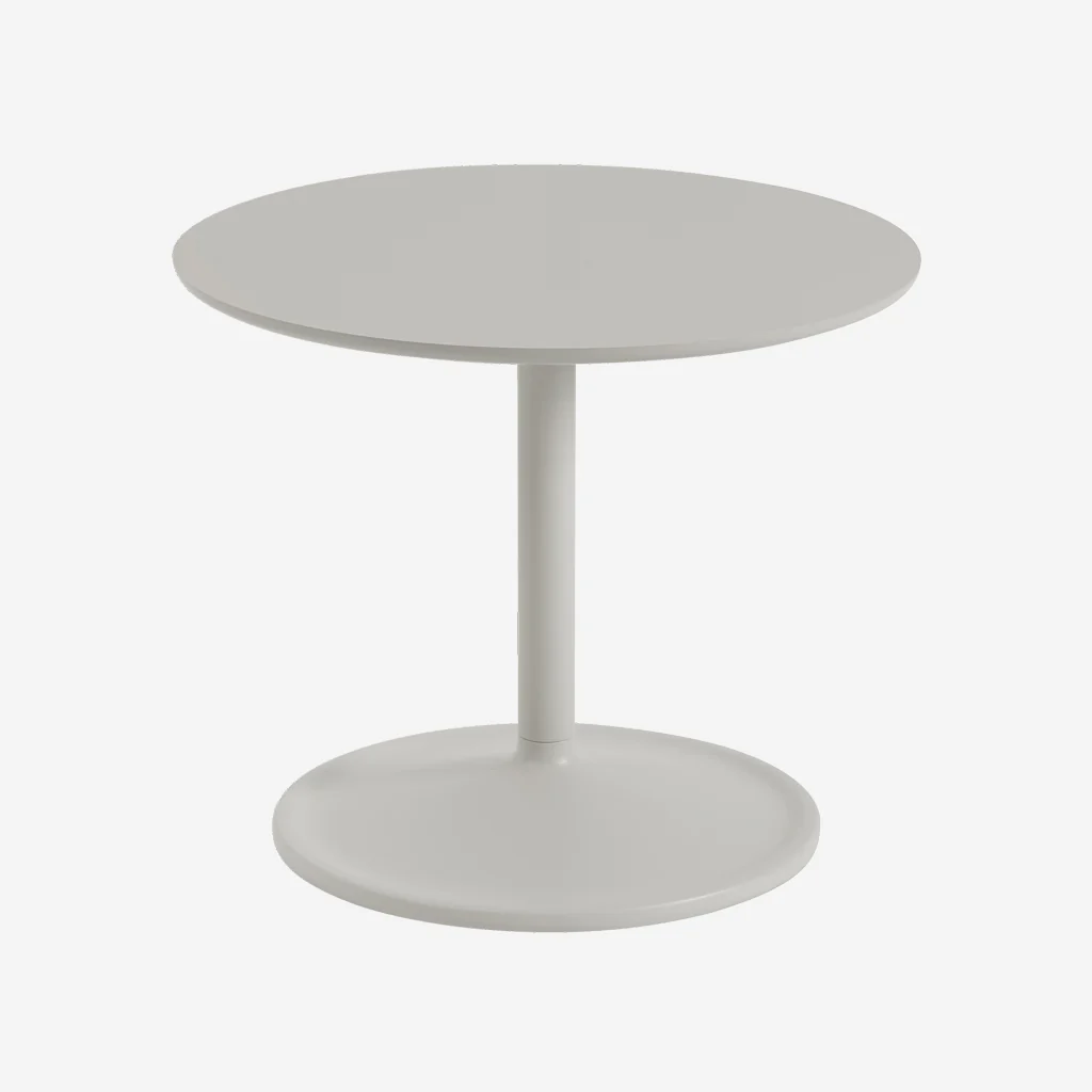 Muuto Soft Side Table Grey H40 x Ø48 - Image 9