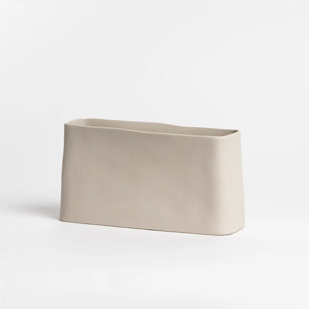 Ned Haan Rectangle Vase Planter Mushroom - Image 3