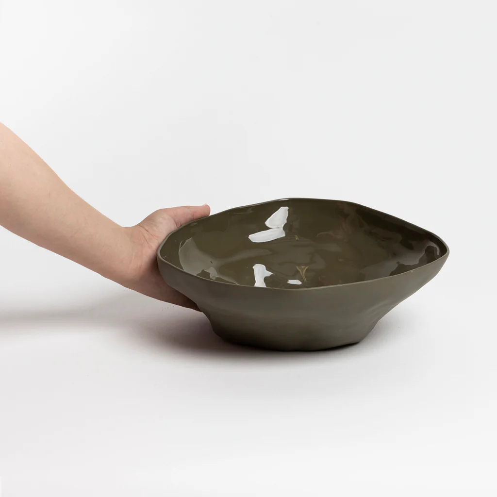Ned Haan Serving Bowl Large Olive - Image 2