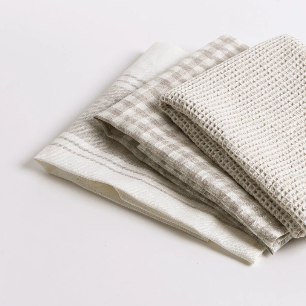 Ned Lunar Tea Towel Greige - Image 2