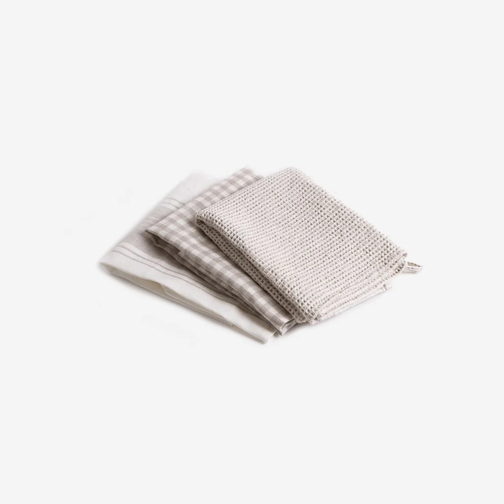 Ned Lunar Tea Towel Greige - Image 4
