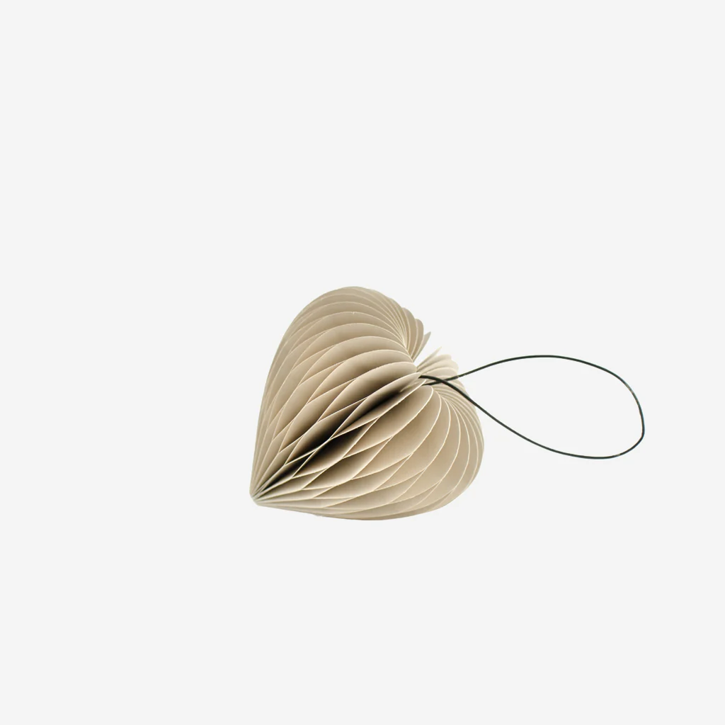 Nordic Rooms Paper Christmas Ornament Linen Heart
