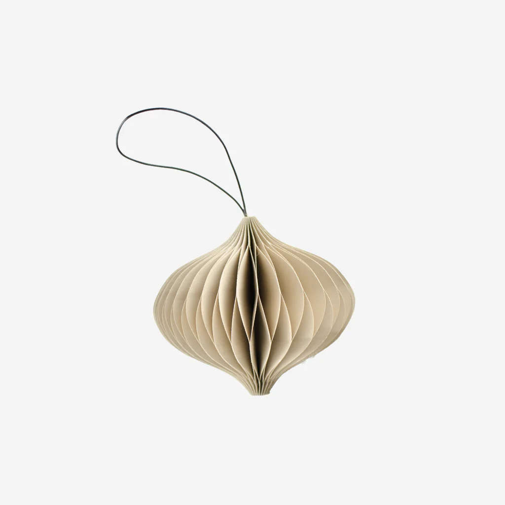 Nordic Rooms Paper Christmas Ornament Linen Jewel