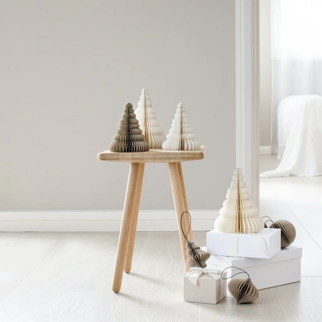 Nordic Rooms Paper Christmas Ornament Linen Jewel - Image 3