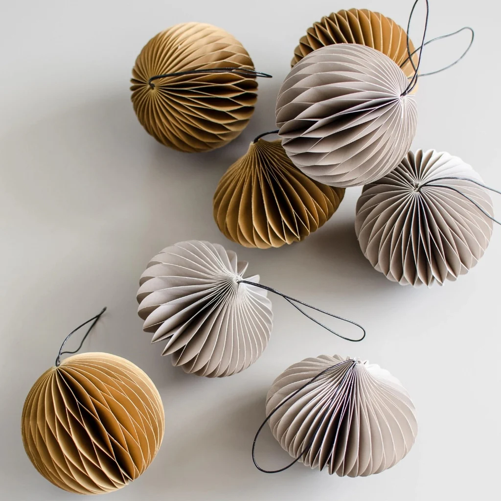 Nordic Rooms Paper Christmas Ornament Linen Jewel - Image 4