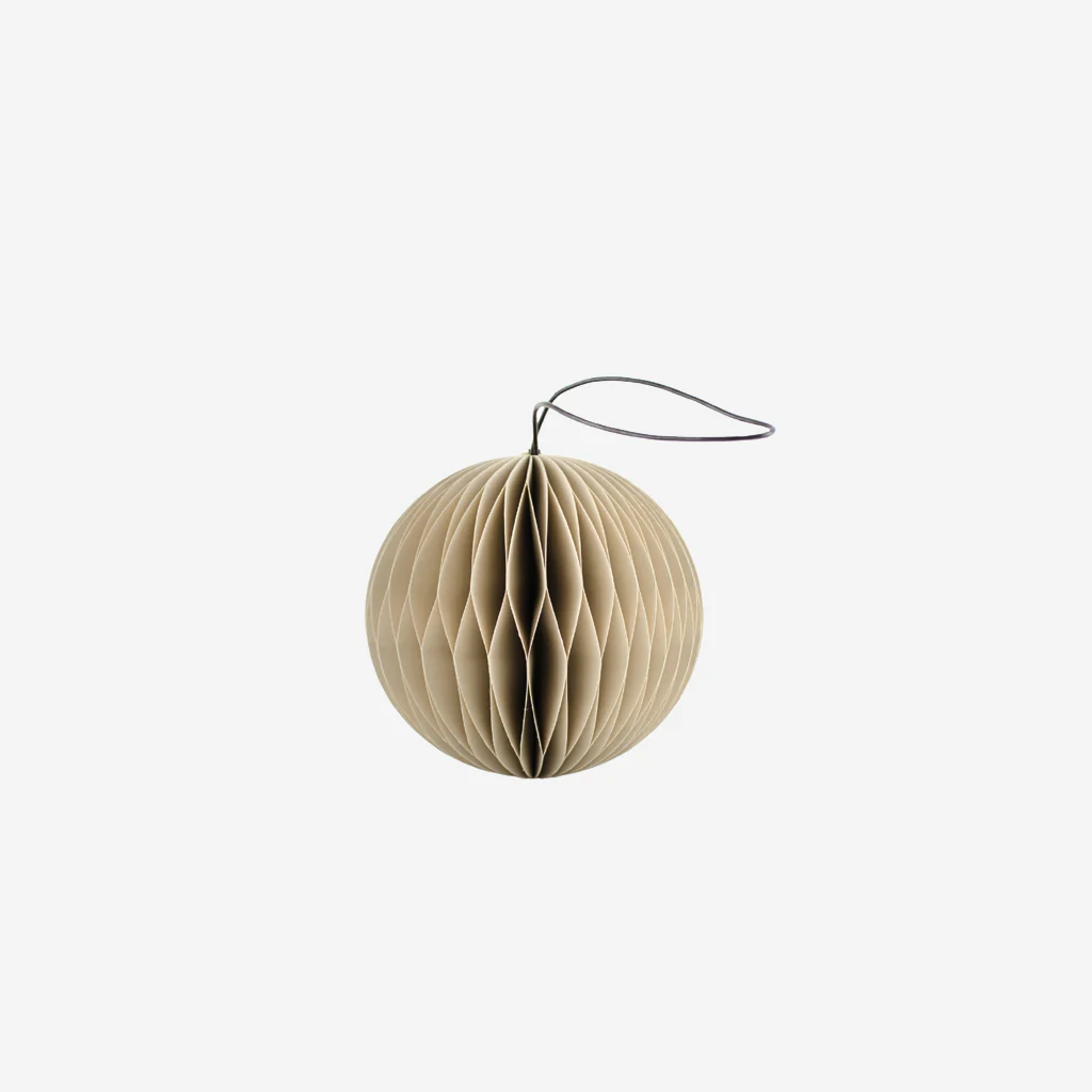 Nordic Rooms Paper Christmas Ornament Linen Sphere