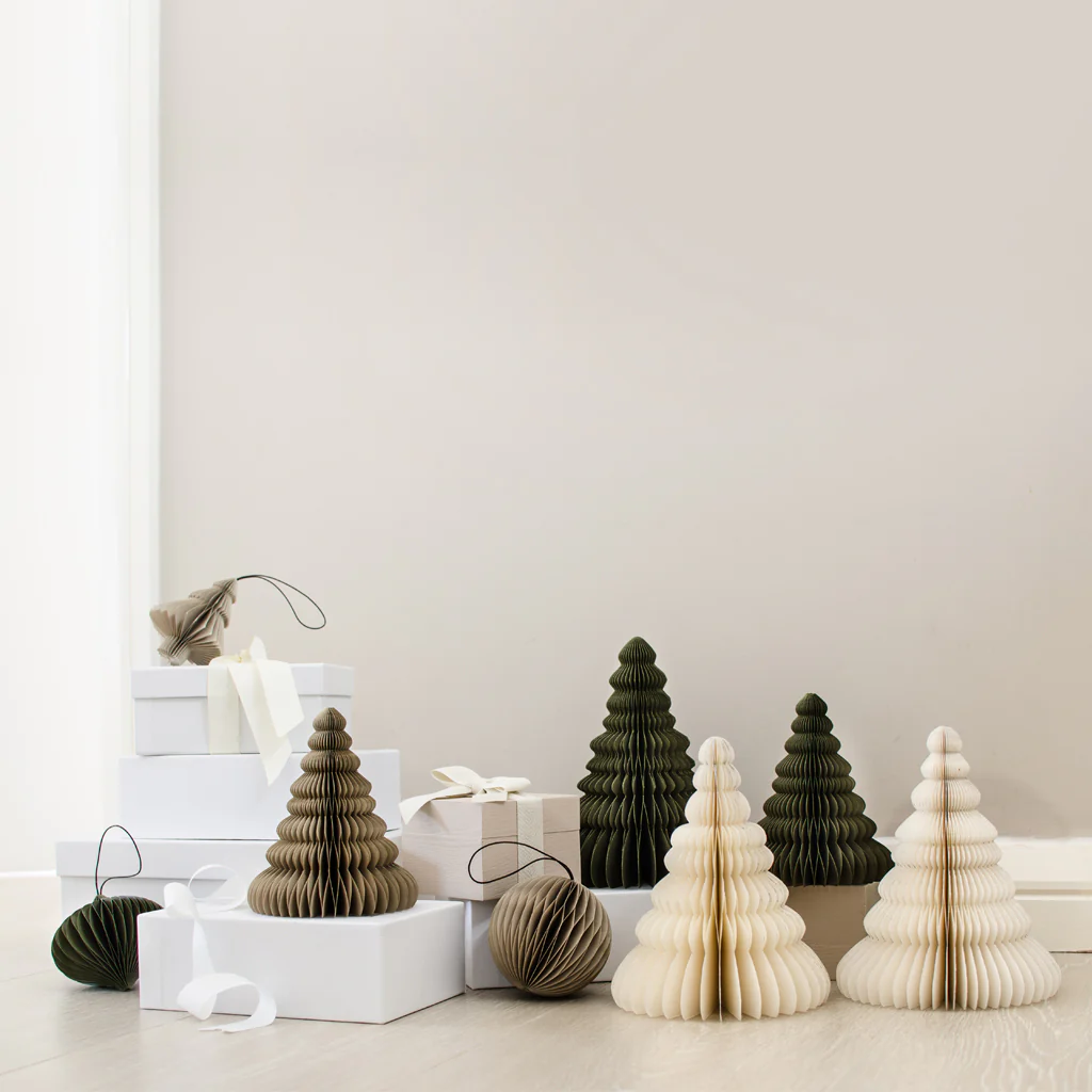 Nordic Rooms Paper Christmas Ornament Olive Green Heart - Image 6