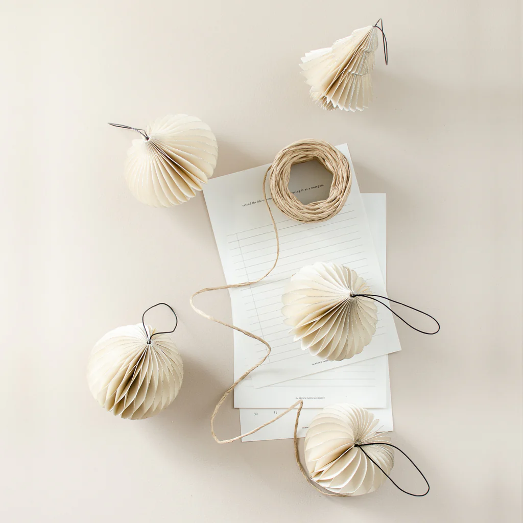 Nordic Rooms Paper Christmas Ornament White Tree - Image 5