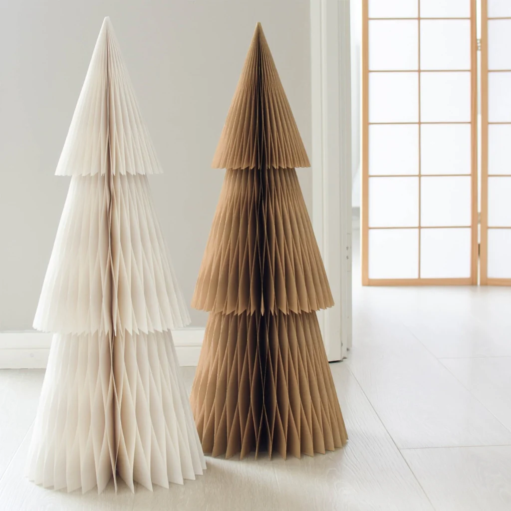 Nordic Rooms Paper Standing Deluxe Christmas Tree Flaxseed 95cm - Image 4