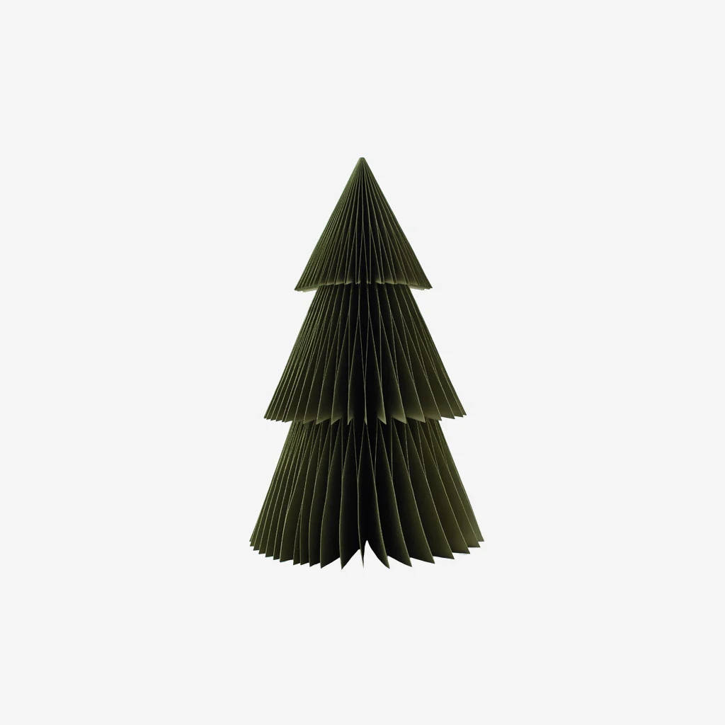 Nordic Rooms Paper Standing Deluxe Christmas Tree Olive Green 45cm