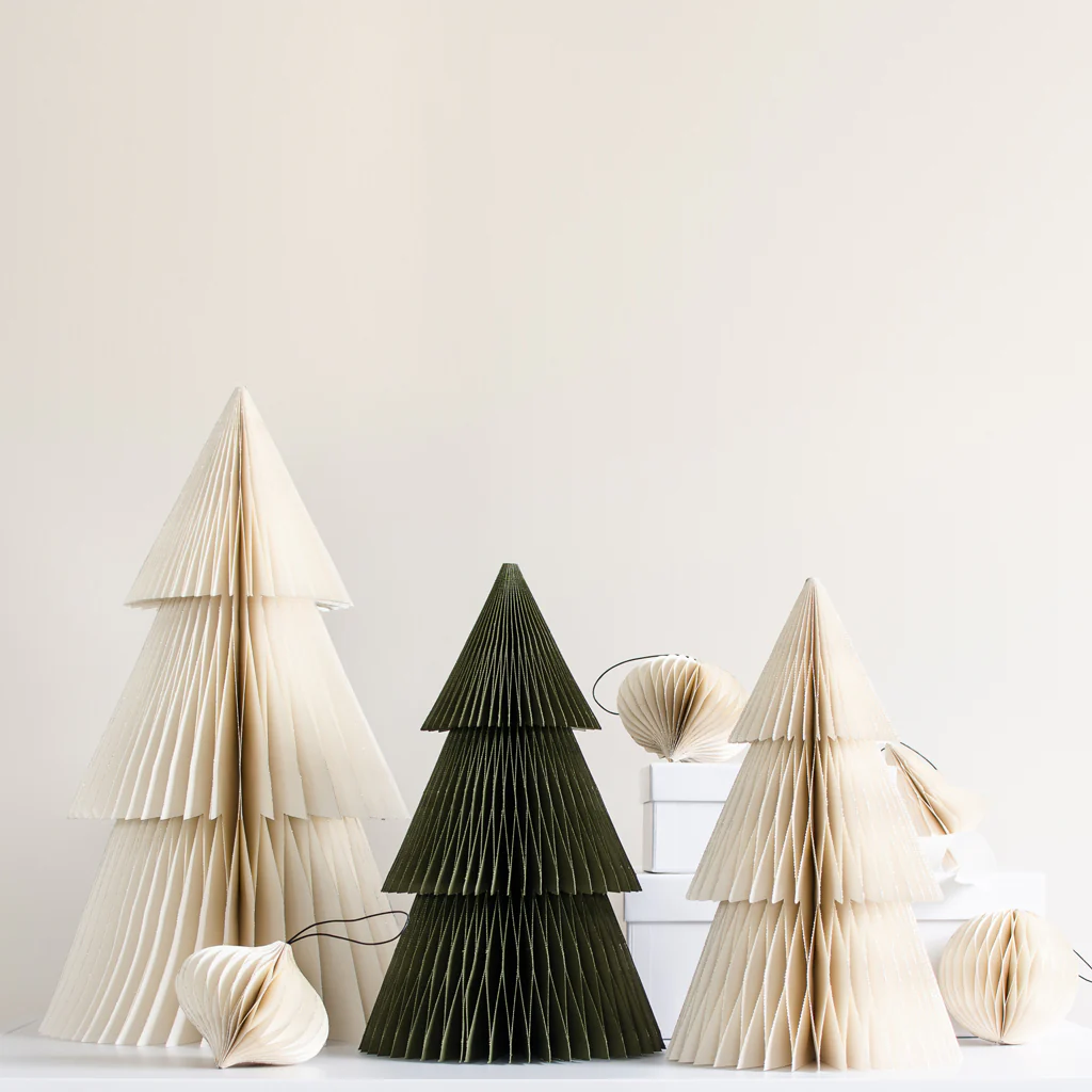 Nordic Rooms Paper Standing Deluxe Christmas Tree Olive Green 45cm - Image 4