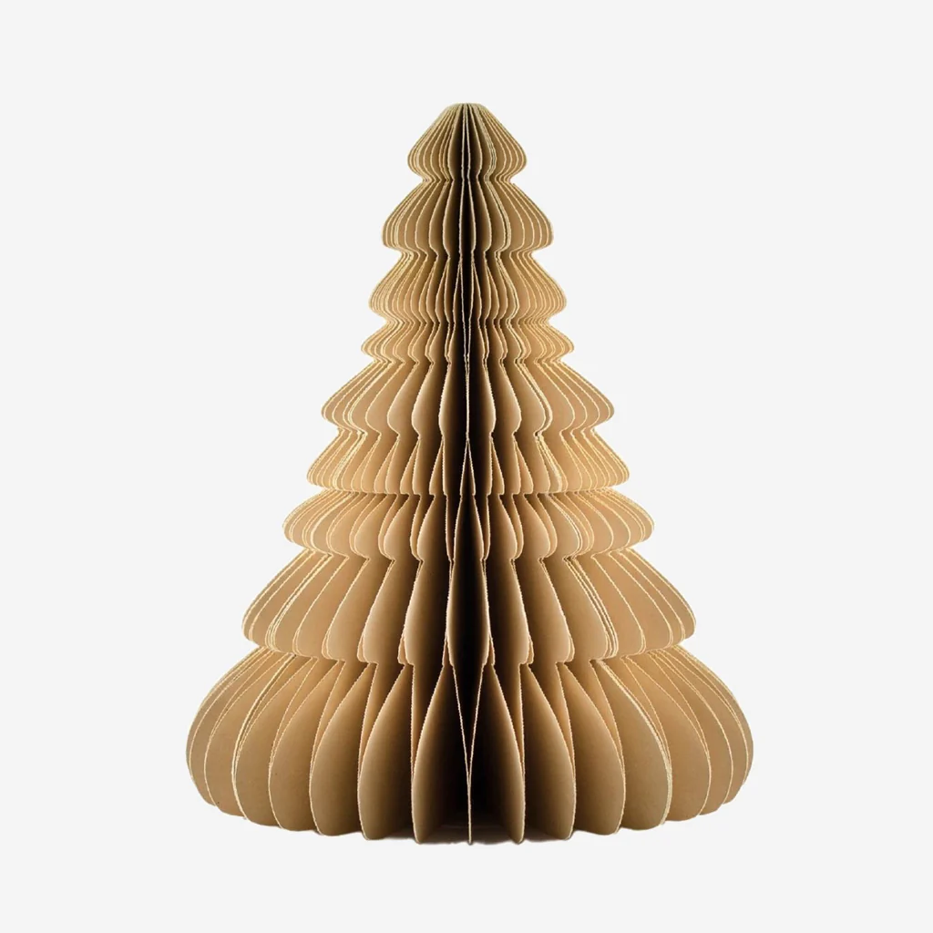 Nordic Rooms Standing Paper Christmas Tree Flaxseed 20cm - Image 6