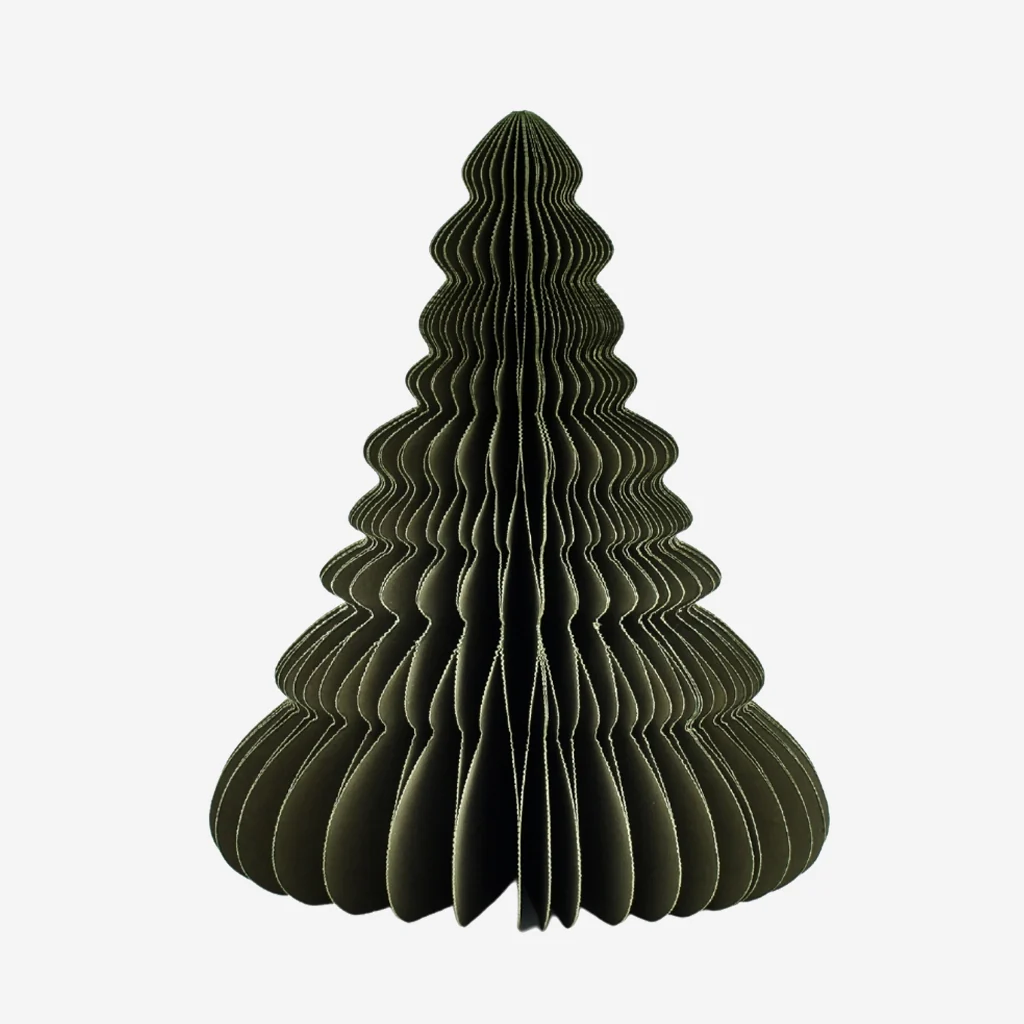 Nordic Rooms Standing Paper Christmas Tree Olive Green 15cm - Image 2