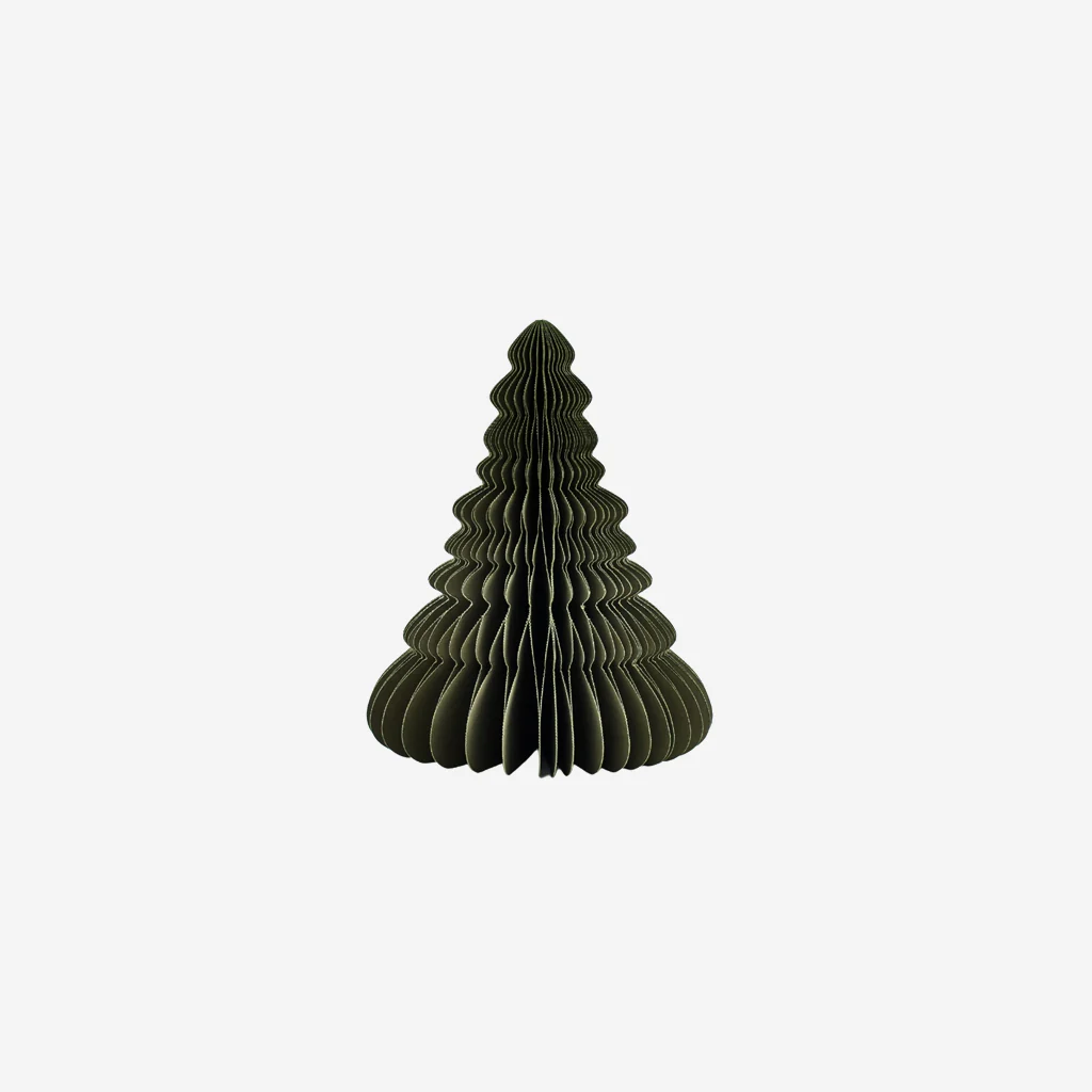 Nordic Rooms Standing Paper Christmas Tree Olive Green 20cm