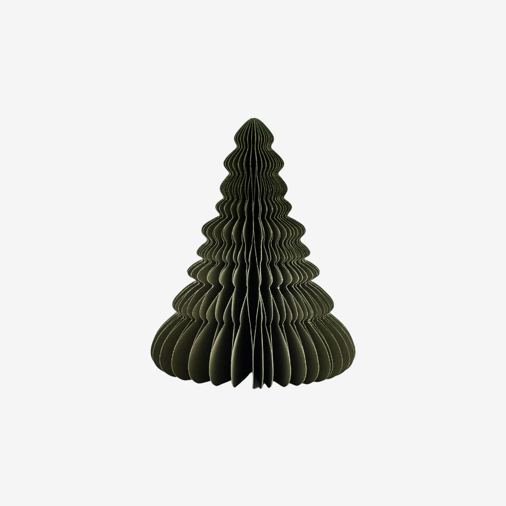 Nordic Rooms Standing Paper Christmas Tree Olive Green 24cm