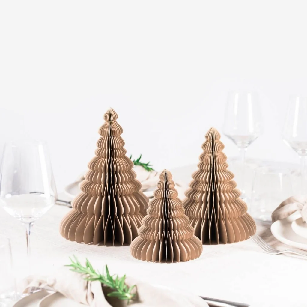 Nordic Rooms Standing Paper Christmas Tree Sage 15cm - Image 3
