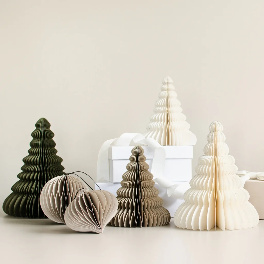 Nordic Rooms Standing Paper Christmas Tree Sage 15cm - Image 5