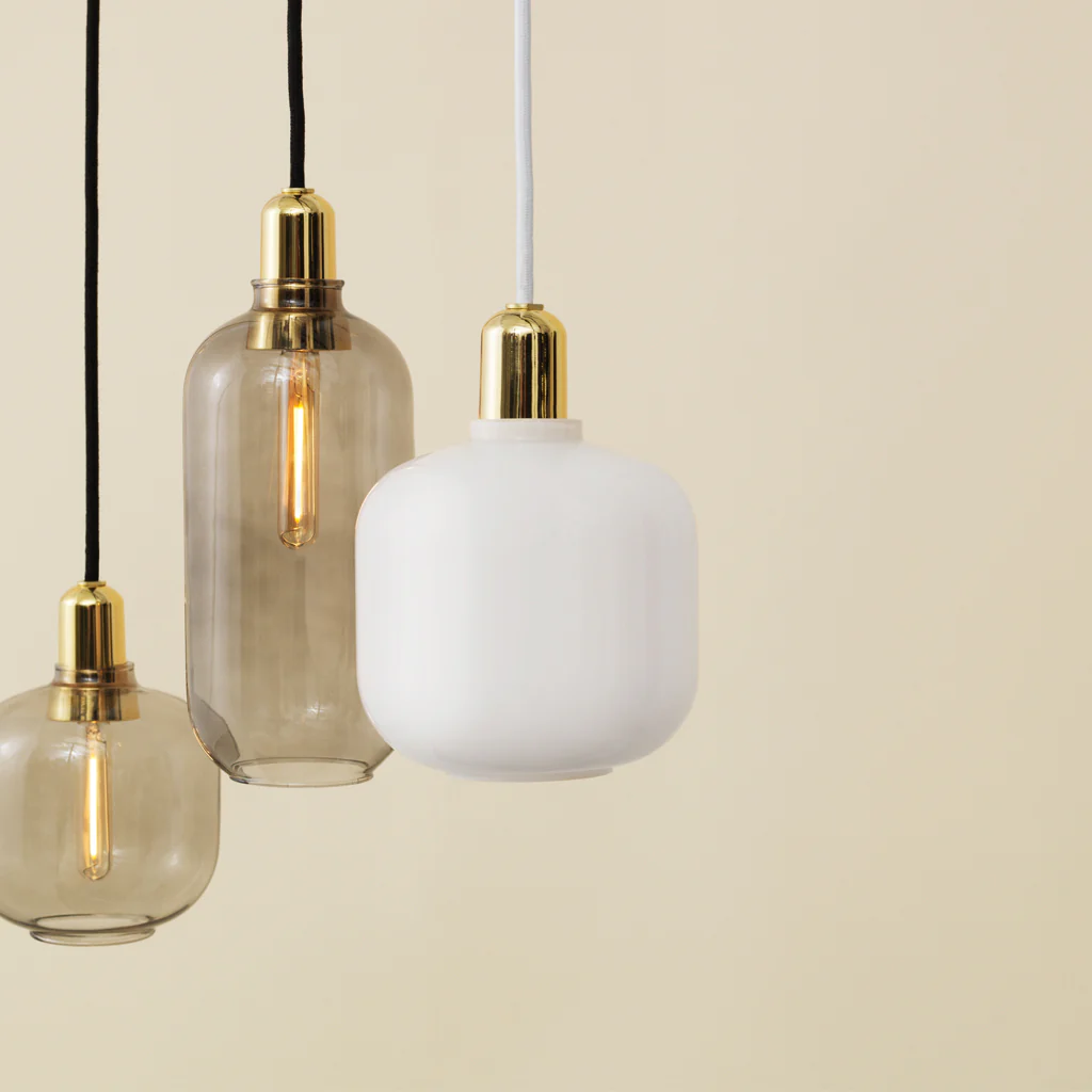 Normann Copenhagen Amp Pendant Large Smoke/Brass - Image 3