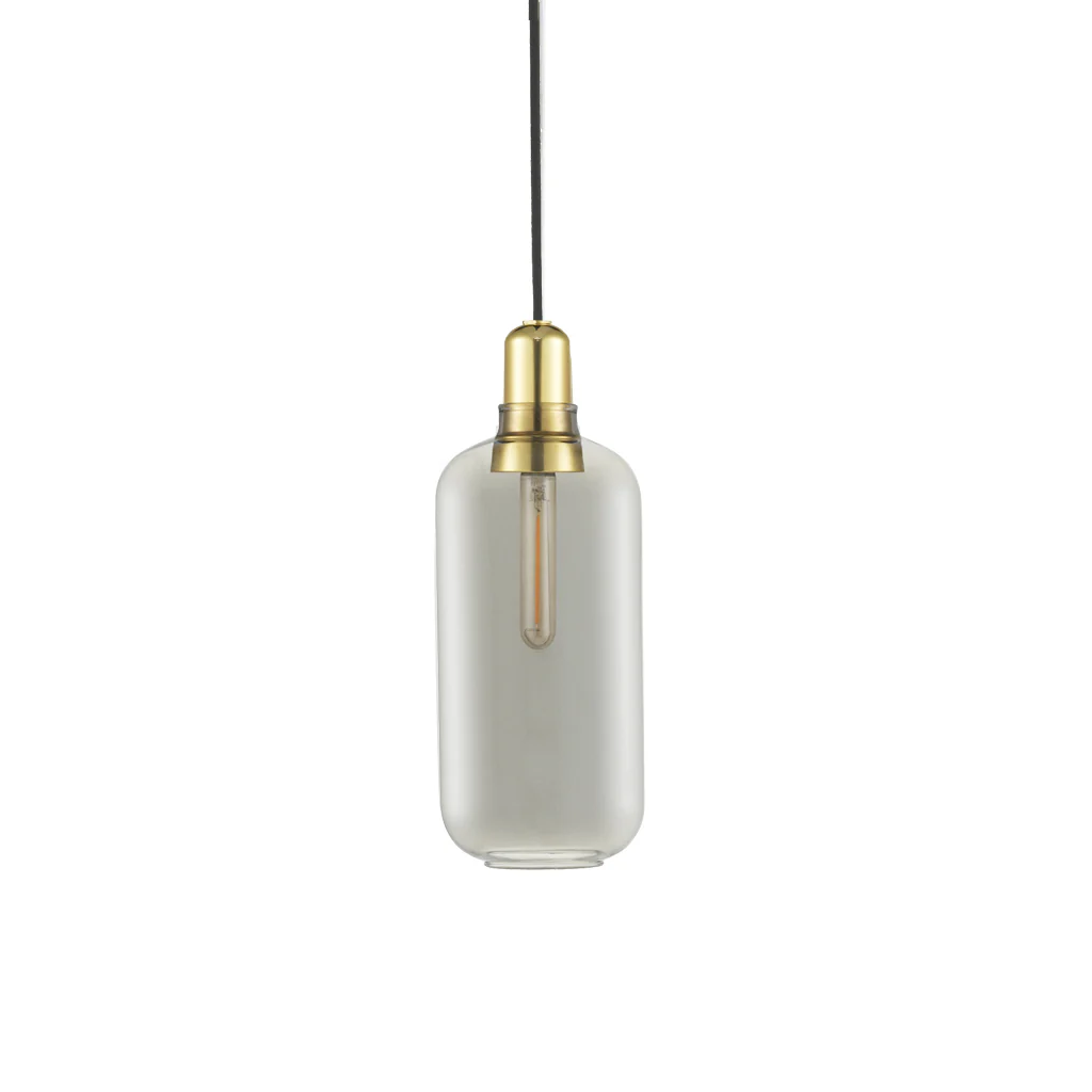 Normann Copenhagen Amp Pendant Large Smoke/Brass - Image 4