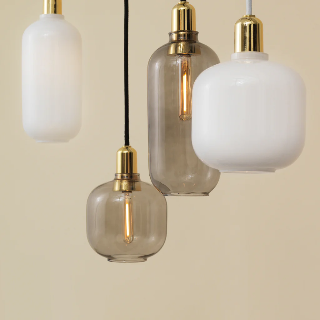 Normann Copenhagen Amp Pendant Large White/Brass - Image 4