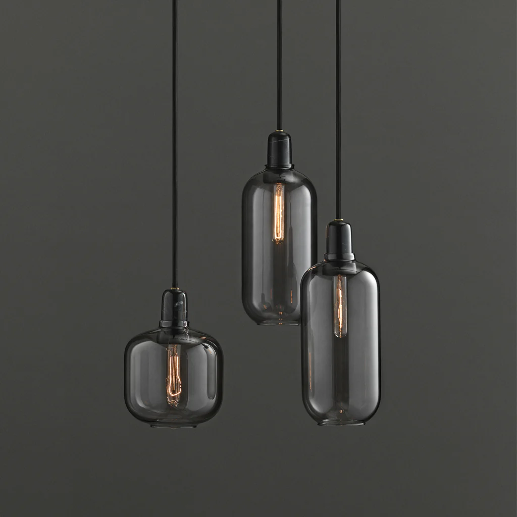 Normann Copenhagen Amp Pendant Large Smoke/Black - Image 3