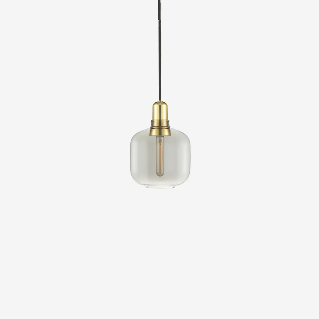 Normann Copenhagen Amp Pendant Small Smoke/Brass