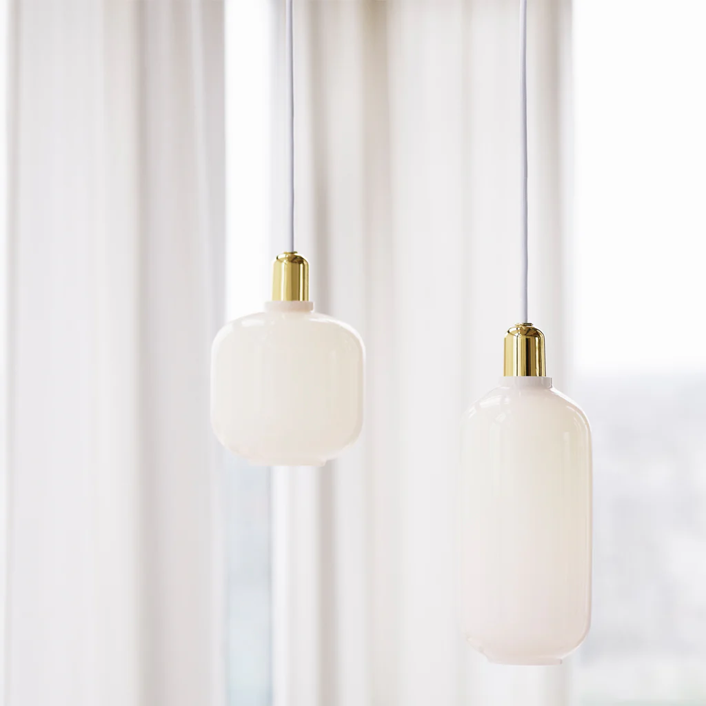 Normann Copenhagen Amp Pendant Small White/Brass - Image 2