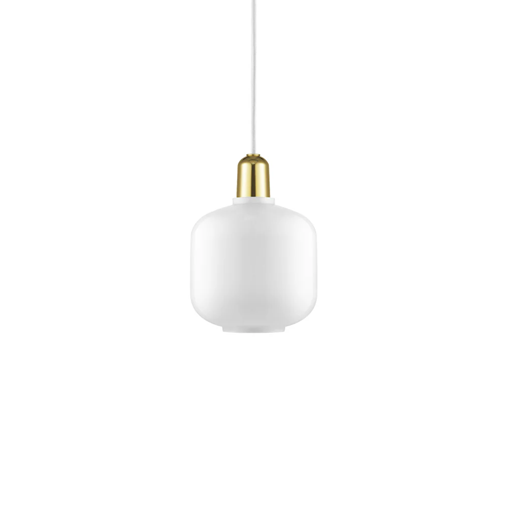 Normann Copenhagen Amp Pendant Small White/Brass - Image 3