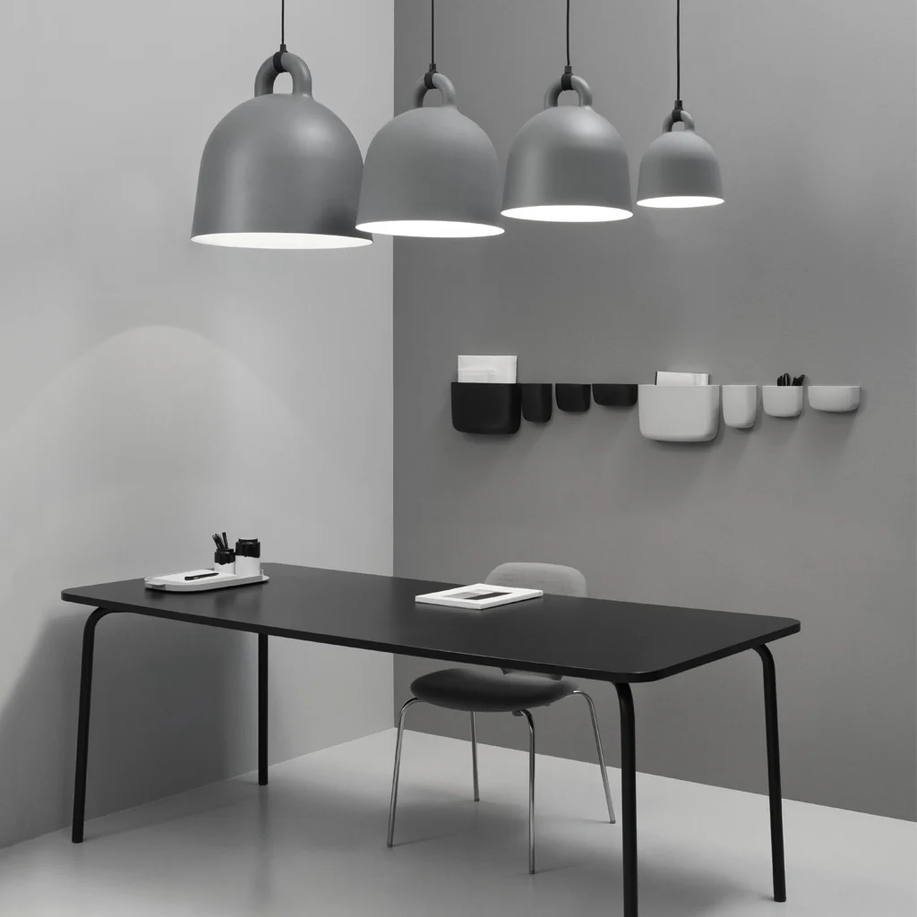 Normann Copenhagen Bell Pendant Grey Extra Small - Image 4